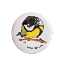 Insignă rotundă pițigoi mare