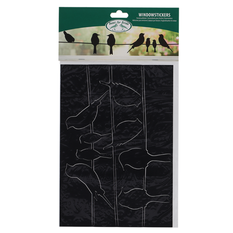 Autocolant fereastră păsări pe sârmă - imagine 2